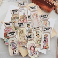 12pcspack vintage european angel doll girl admit die cut diy scrapbooking album junk journal planner decorative stickers