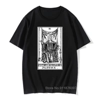 justice tarot card t shirts major arcana fortune telling occult t shirt mens cotton amazing the magician tee shirt short sleeve