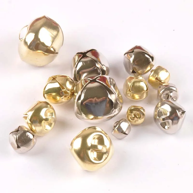 Золотые и Серебристые свободные бусины колокольчики вечерние