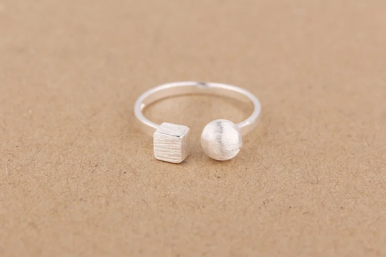 Винтажные серебряные кольца Kindey в стиле ретро с кубом для женщин обручальные