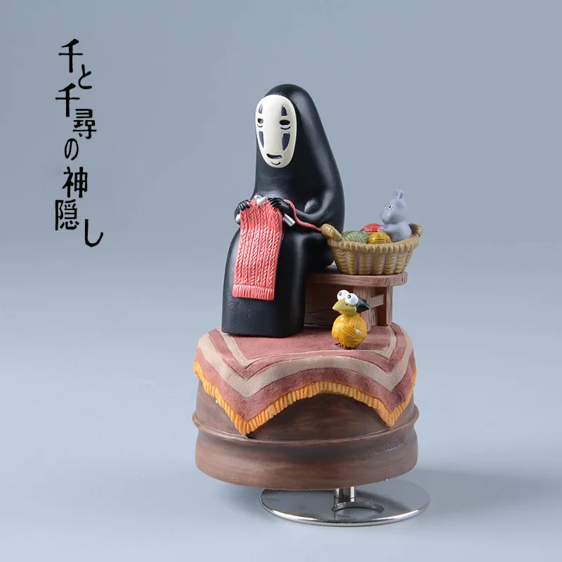 

Anime Spirited Away Action Figure 13cm Cartoon No Face Man Resin Music Box Crafts Model Collection Kids Gift Toy Doll Home Decor