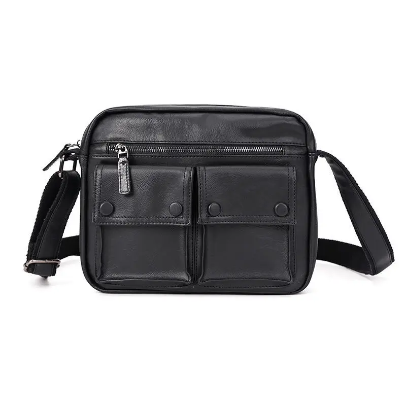 

MUARLON brand Men PU Leather Shoulder Bag vintage shoulder bag Men Zipper Messenger Bag Casual work Leathe bag Travel Tablet Bag