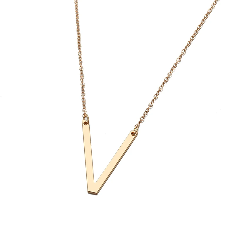 26 ожерелье с буквами большое Женская подвеска первоначальное современные