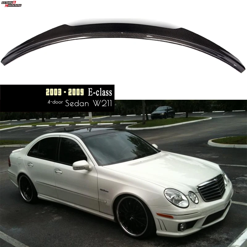 

Спойлер E-класса, углеродное волокно, задний спойлер для Mercedes W211, 2003 - 2009