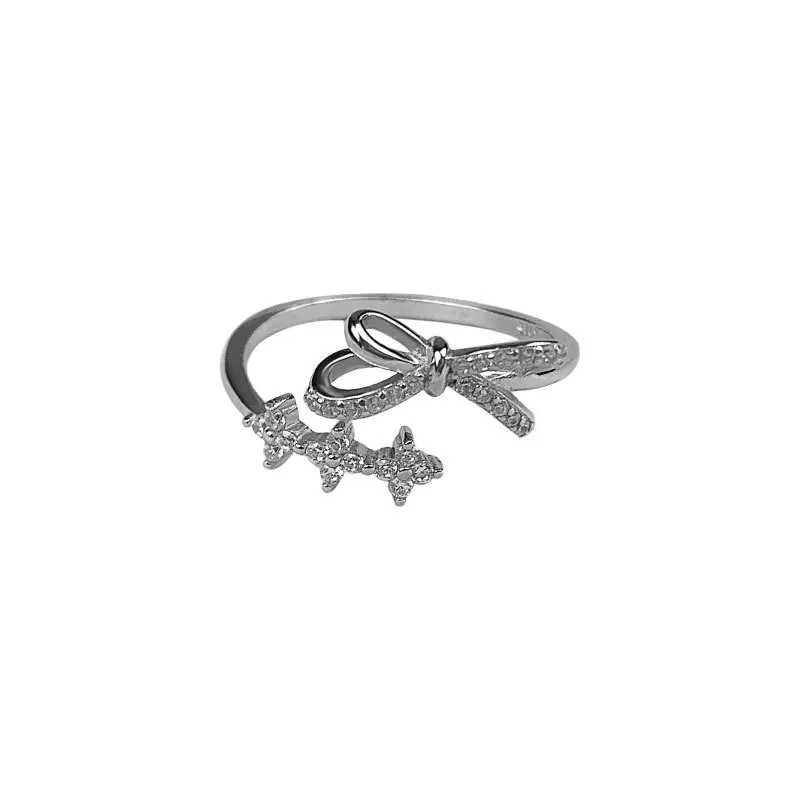 

YC3509R S925 Sterling Silver Fashion Refined Zircon Adjustable Bow Index Finger Ring Party Gift Banquet Woman Jewelry Ring 2021