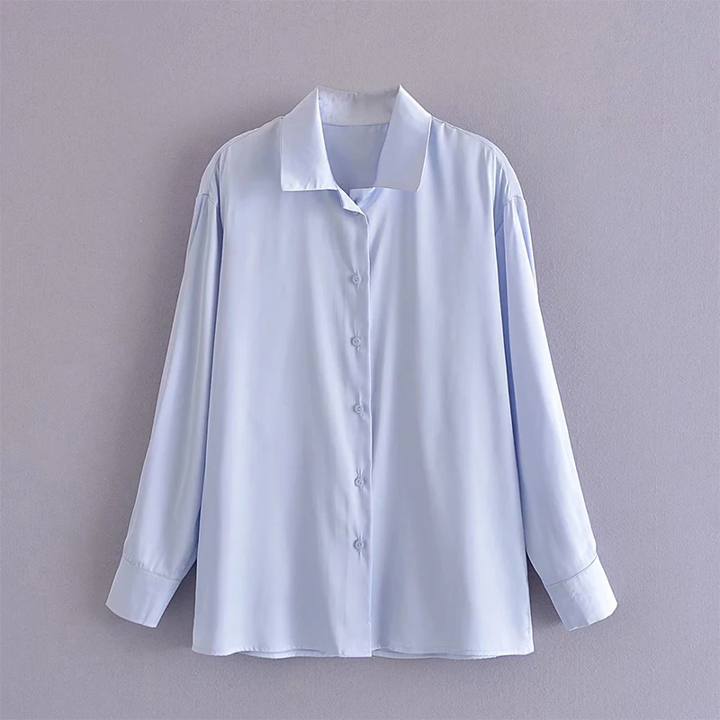 

New Shirt Za fashion simple and comfortable loose women shirt top chiffon shirt 2021 casual chic street youth shirt women