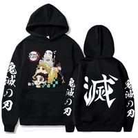 demon slayer anime hoodie oversized long sleeve sweatshirt harajuku loose hoodies streetwear clothes