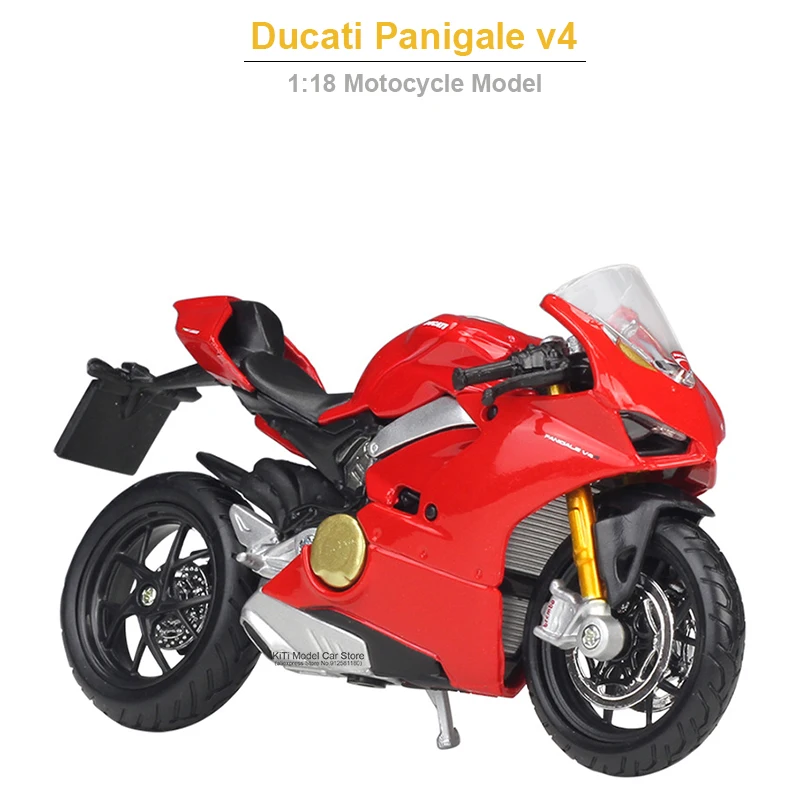 

Модель мотоцикла Ducati Panigale v4 из сплава, 1/18, игрушки, мини модель мотора из сплава, игрушки для детей, рождественские подарки, бесплатная доста...