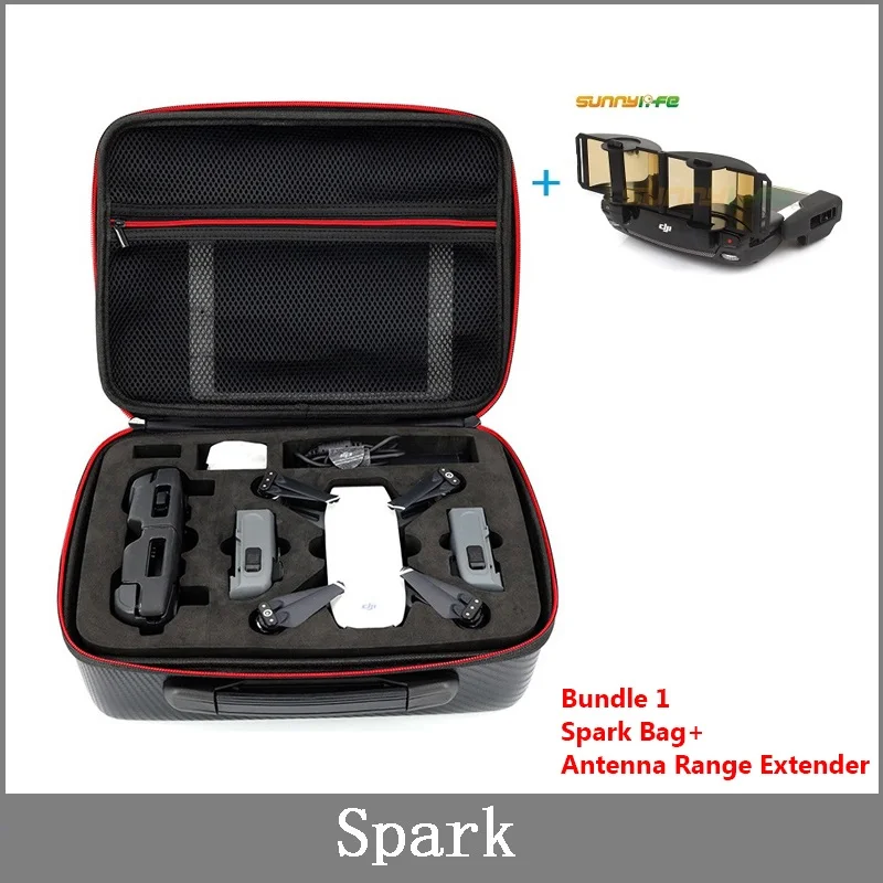 Сумка для Spark водонепроницаемая сумка для хранения из углеродного волокна переносная сумка для дрона DJJ Spark аксессуары - Цвет: Bundle 1