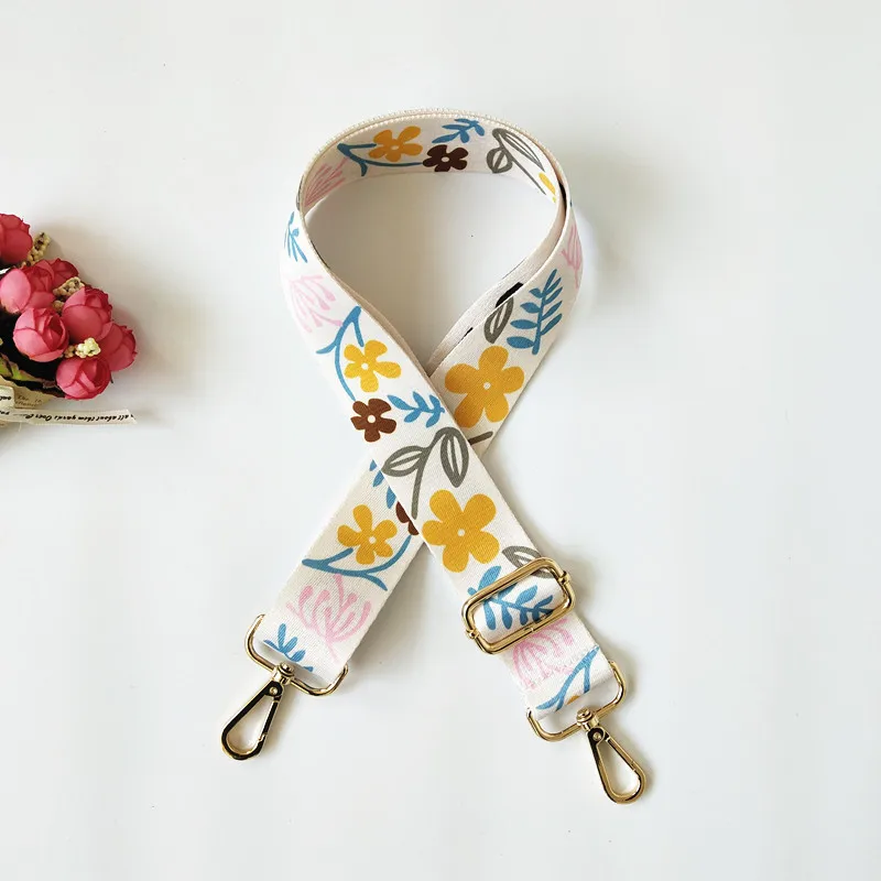 Nylon Fashion Colorful Belt Bag Strap Rainbow Flower Accessories Replacement Wide Straps For Shoulder Handbag Crossbody Bags | Багаж и