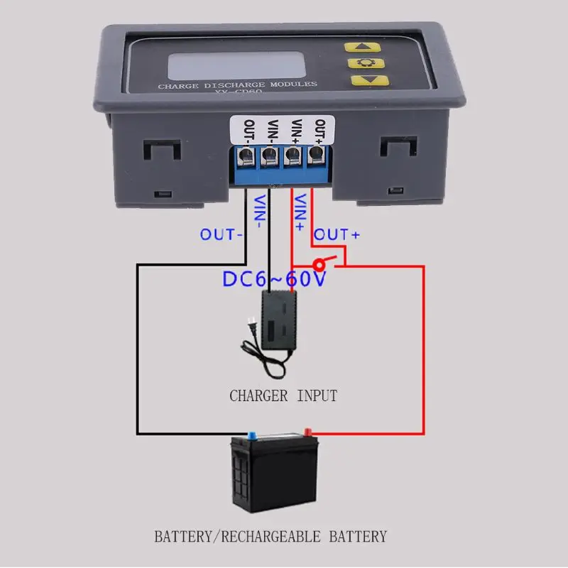XY CD60 Солнечный Батарея Зарядное устройство Управление Модуль DC6 60V зарядки