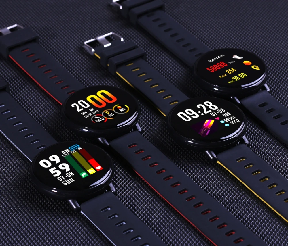 Смарт-часы BINSSAW K1 IP68 водонепроницаемые ips-часы с цветным экраном пульсометром