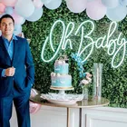 Изготовленные на заказ с надписью Oh Baby 2 с днем рождения гибкий неоновый светодиодный светильник знак украшение на стену для дома и бара Спальня вечерние декоративные Прохладный неоновые лампы