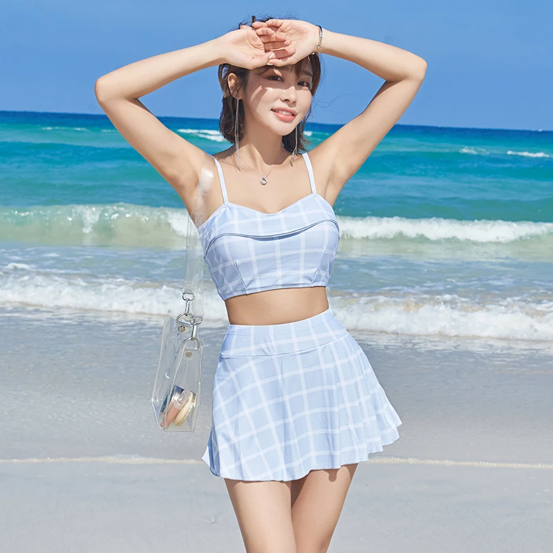 Новый женский купальник с разрезом юбка типа пуш ап из стали для поддержки