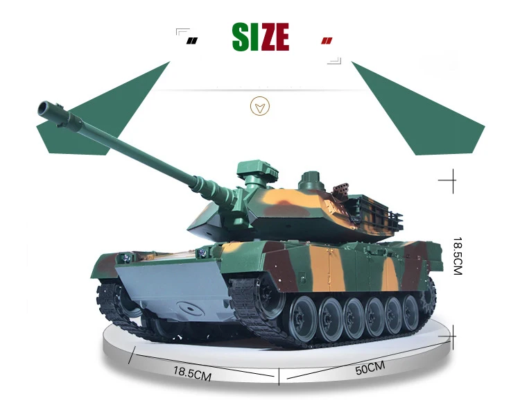 Бак 1:18 M1A1 King of the Tank 2 4G обновленный супер большой бак с дистанционным управлением