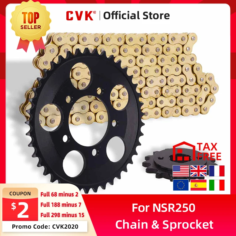 

CVK 1 Set Front and Rear Gear Sprocket Chain & DID 520-120 Chain For Honda NSR250 P3 P2 Motorcycle Accessories