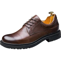 men dress shoes british retro high quality genuine leather shoes men business men shoes all match cowhide autumn summer spring