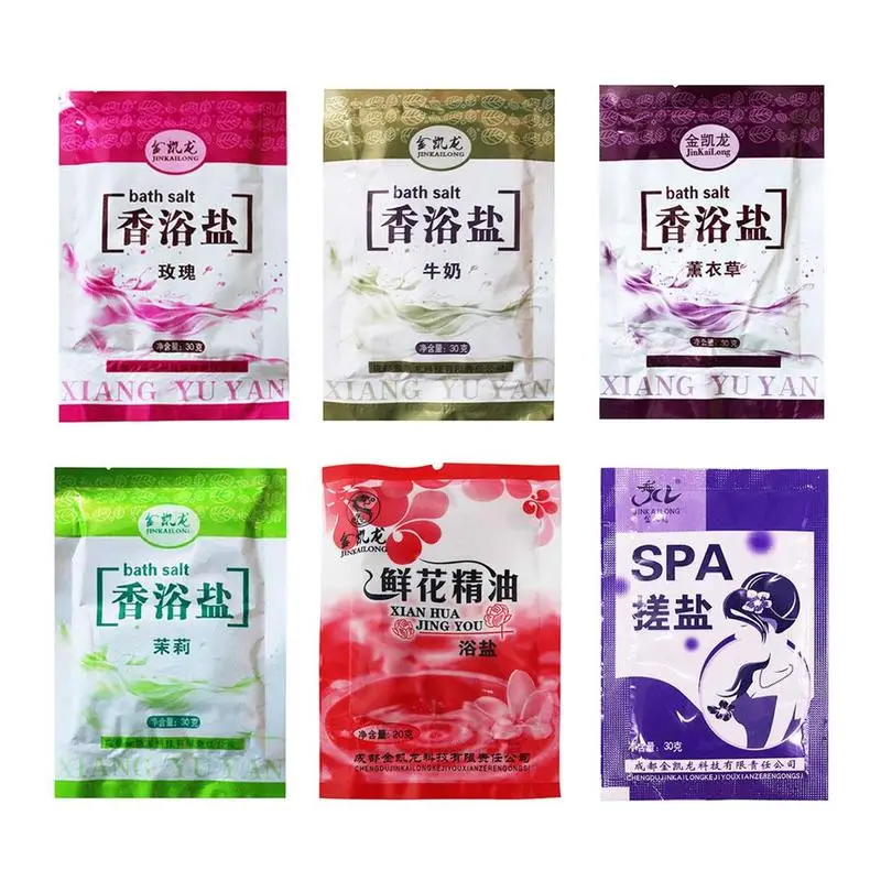 

1 Bag Bath Sea Salts Shower Body Foot Massager Skin Care Rose Essence Powder SPA Exfoliation Scruber Gift