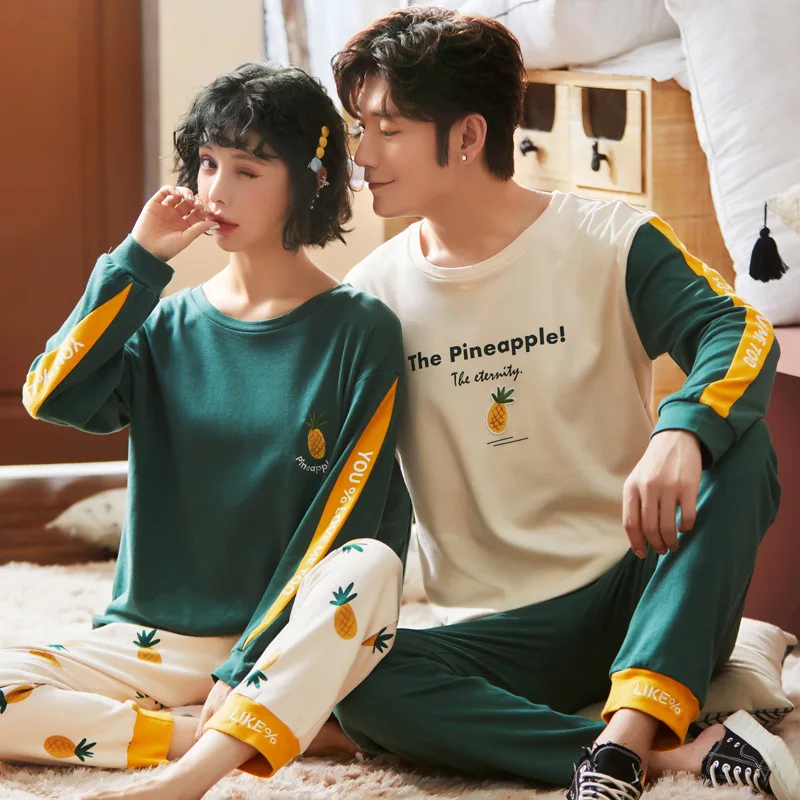Pajama Sets Summer Short Sleeve Pants Large Size 3XL Leisure Printed Breathable Trendy Couples Korean Style Homewear Sleepwear | Женская