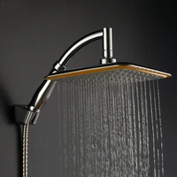 9 inch rotate 360 degree bathroom rainfall shower head abs chrome water saving extension arm hand held showerhead fixtures