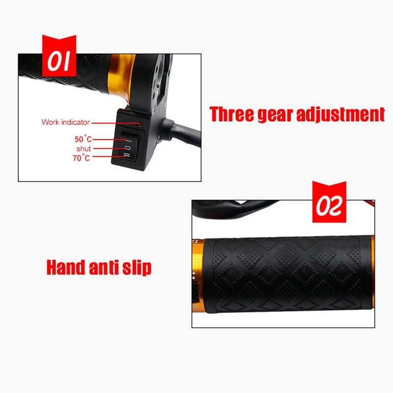 1 пара 12 В нагревательная ручка для мотоцикла электрическая с подогревом