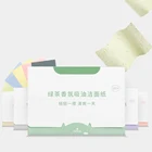 100 листовуп Зелёный Чай лица Матирующие салфетки Бумага очищающее масло для лица Управление абсорбент Бумага Красота инструменты для макияжа