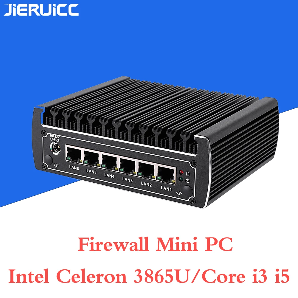 Intel Celeron 3865U minipc с оперативной памятью DDR4. 6 LAN PORT.1 COM 4 порта USB 3 0 быстрый и