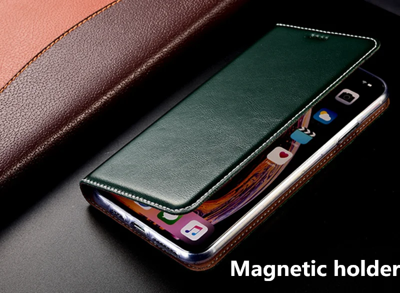 Модный чехол из натуральной кожи Магнитный для Ulefone Armor 7/Ulefone 6 телефона со слотом