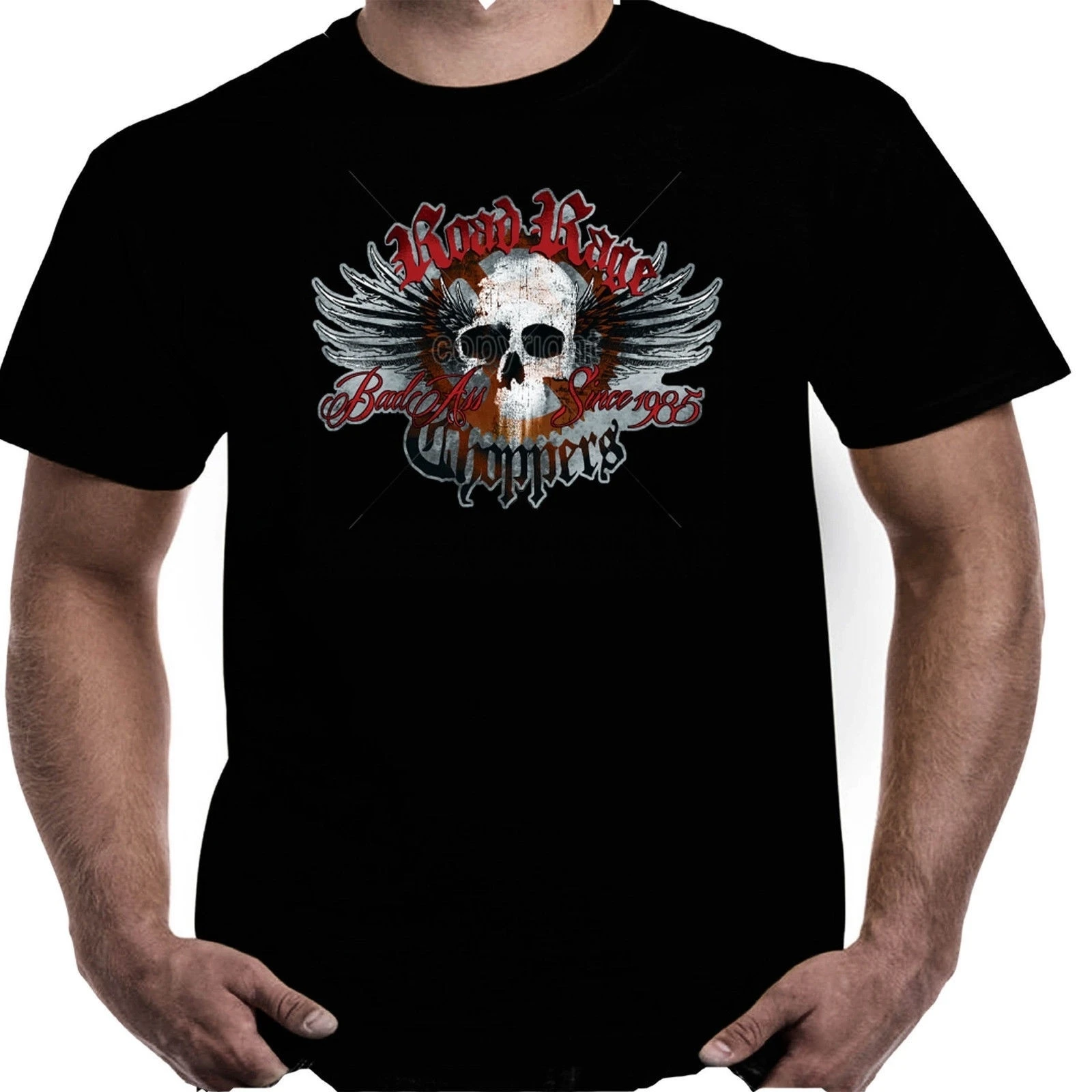 Мужская Байкерская футболка Uomo American Motocicletta Moto Strada Rage Kustom Bobber Chopper|Мужские
