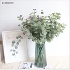 Искусственные цветы, листья эвкалипта, веточки, Декор для дома, искусственные растения, гирлянды для свадьбы, гостиной вечерние ничное украшение, ваза, зелень