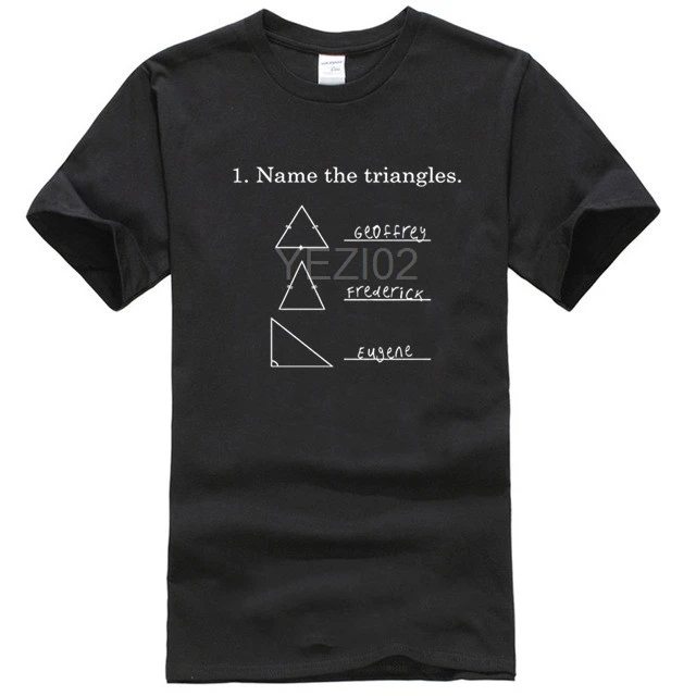 Сумасшедший футболки с собаками мужские Name The Triangles Забавный Математика сарказм