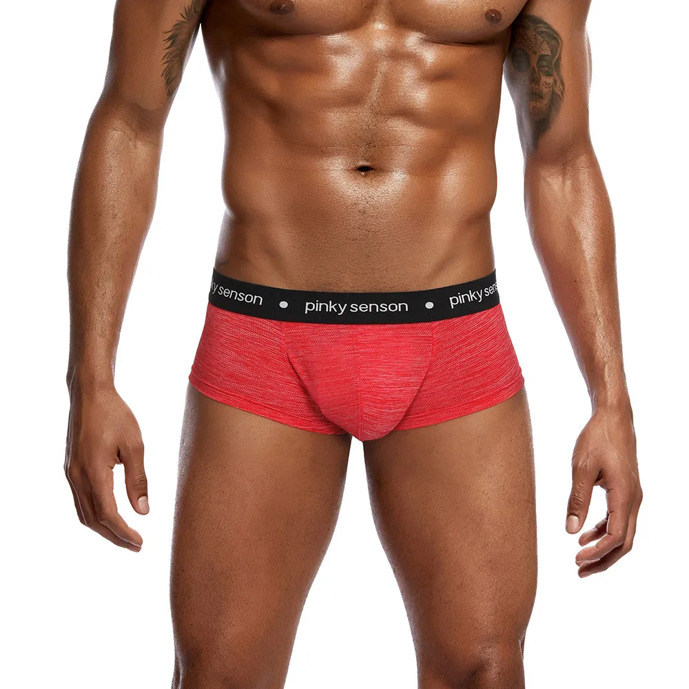 Модное пикантное однотонное нижнее белье SAGACE для мужчин цветные штаны с