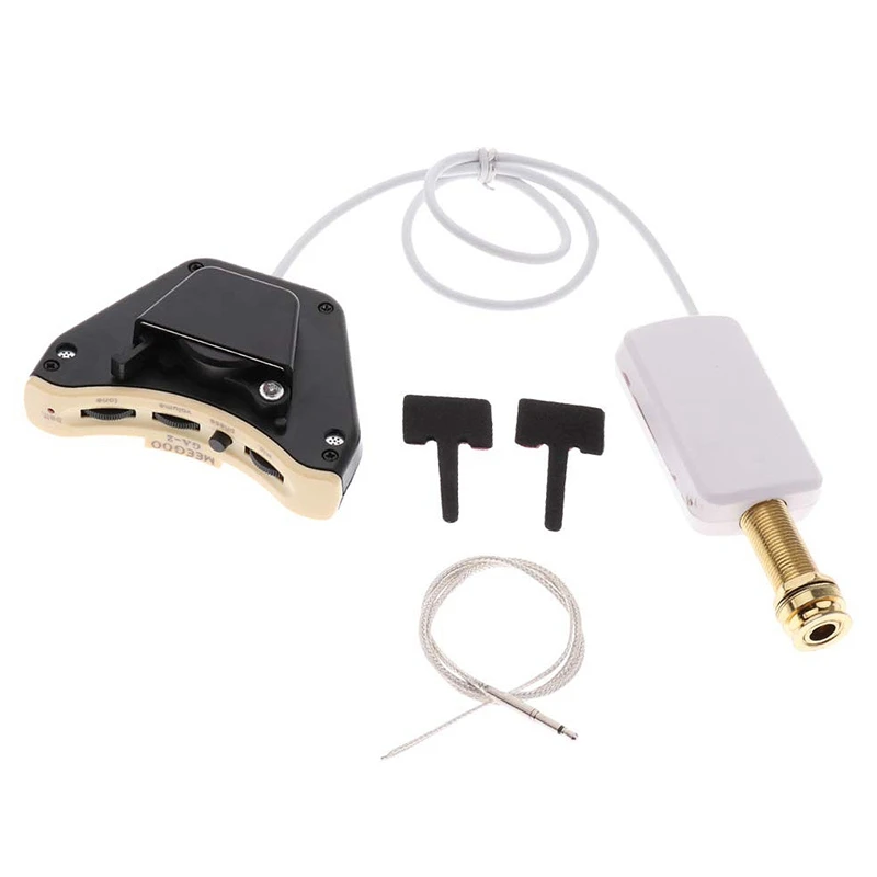 Guitar Perform Practice Soundhole Piezo Pickup Volume Mic Phase Tone Switch Without Battery | Спорт и развлечения