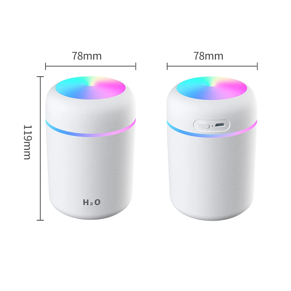 

300ML Mini Ultrasonic Air Humidifier Aroma Essential Oil Diffuser For Home Car USB Fogger Mist Maker With LED Night Lamp
