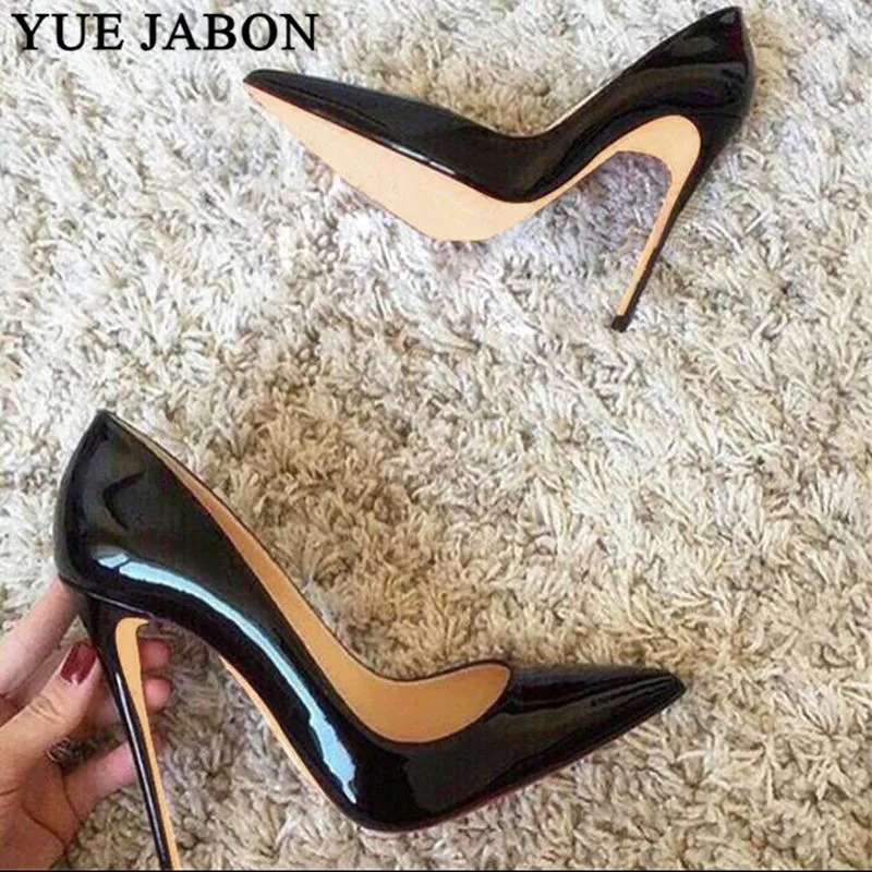 

High Heels 12cm Black Nude Pumps Stiletto High Heels Wedding Shoes Nude Pumps Bridal Shoes Estiletos Mujer 2020 Women Pumps