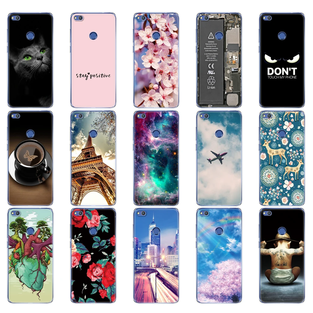 Силиконовый чехол для huawei P9 LITE 2017 P8 бампер из мягкого ТПУ задней панели телефона