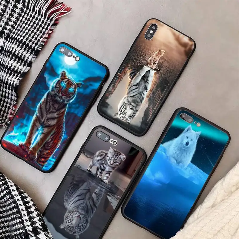 

Cat tiger wolf lion Phone Case For Huawei Mate 9 10 20 X 30 40 Lite Pro Cover Fundas Coque