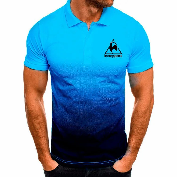 

Summer Short Sleeve Polo Shirts Men's Fashion Printed Casual Slim Solid Color Business Polo Shirts S-5XL