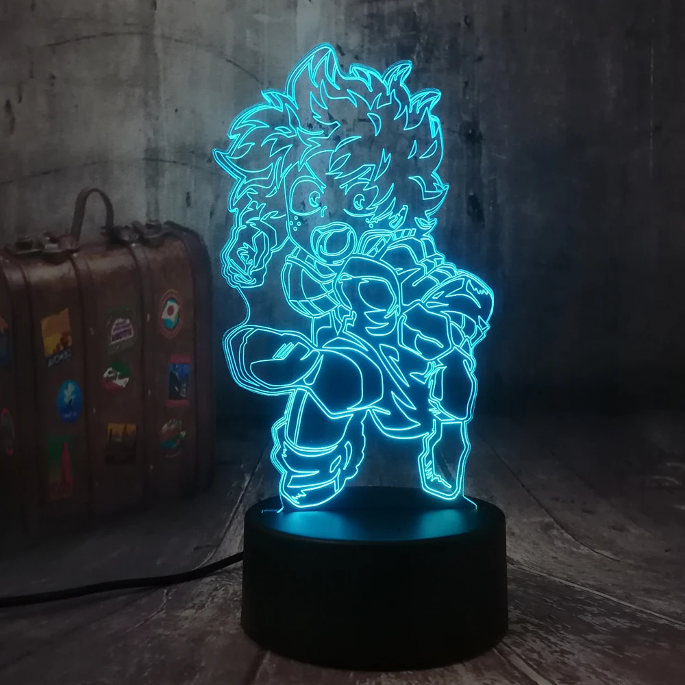 Мой герой Академия 3D светодиодный ночсветильник Иллюзия Новинка Настольная