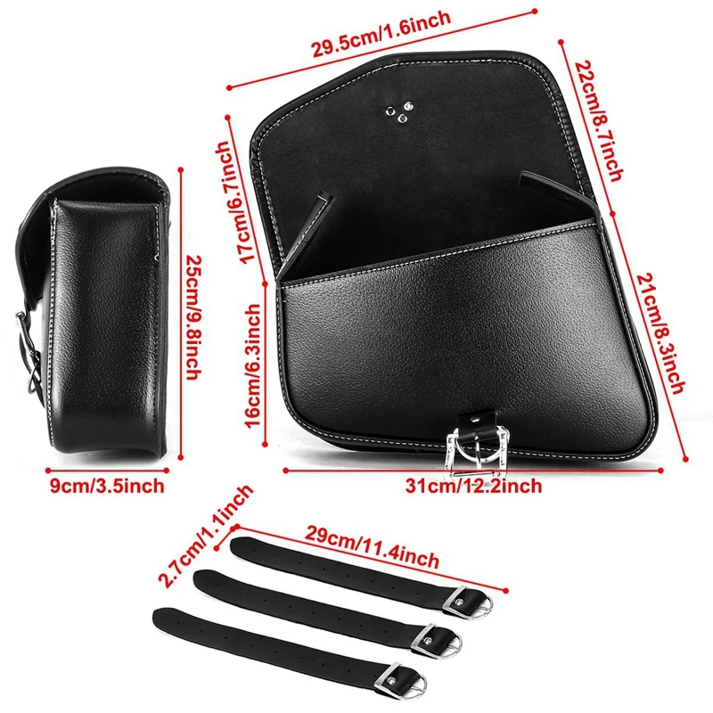 Мотоциклетная сумка для инструментов седельные сумки черная с поворотным