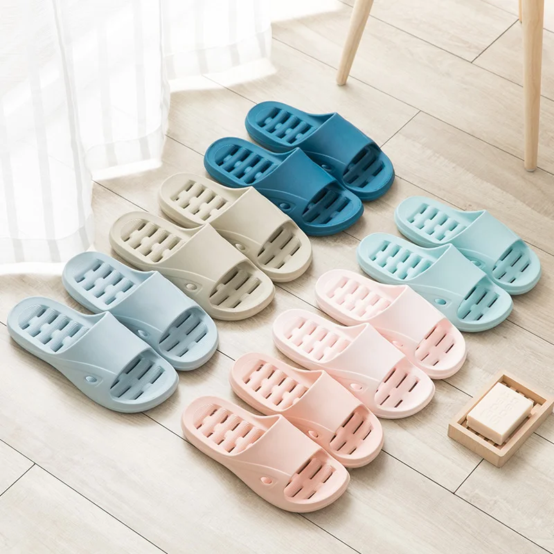 Bathroom Slippers Shower Sandal Summer Slide Weep Hole EVA Non-Slip Light Indoor Soft Sole Slide Women Men Flip Flops Pool Shoes