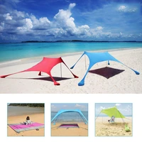 sun shade beach tent with sandbag upf50 uv lycra large family canopy for outdoor fishing camping portable sunshade awning set