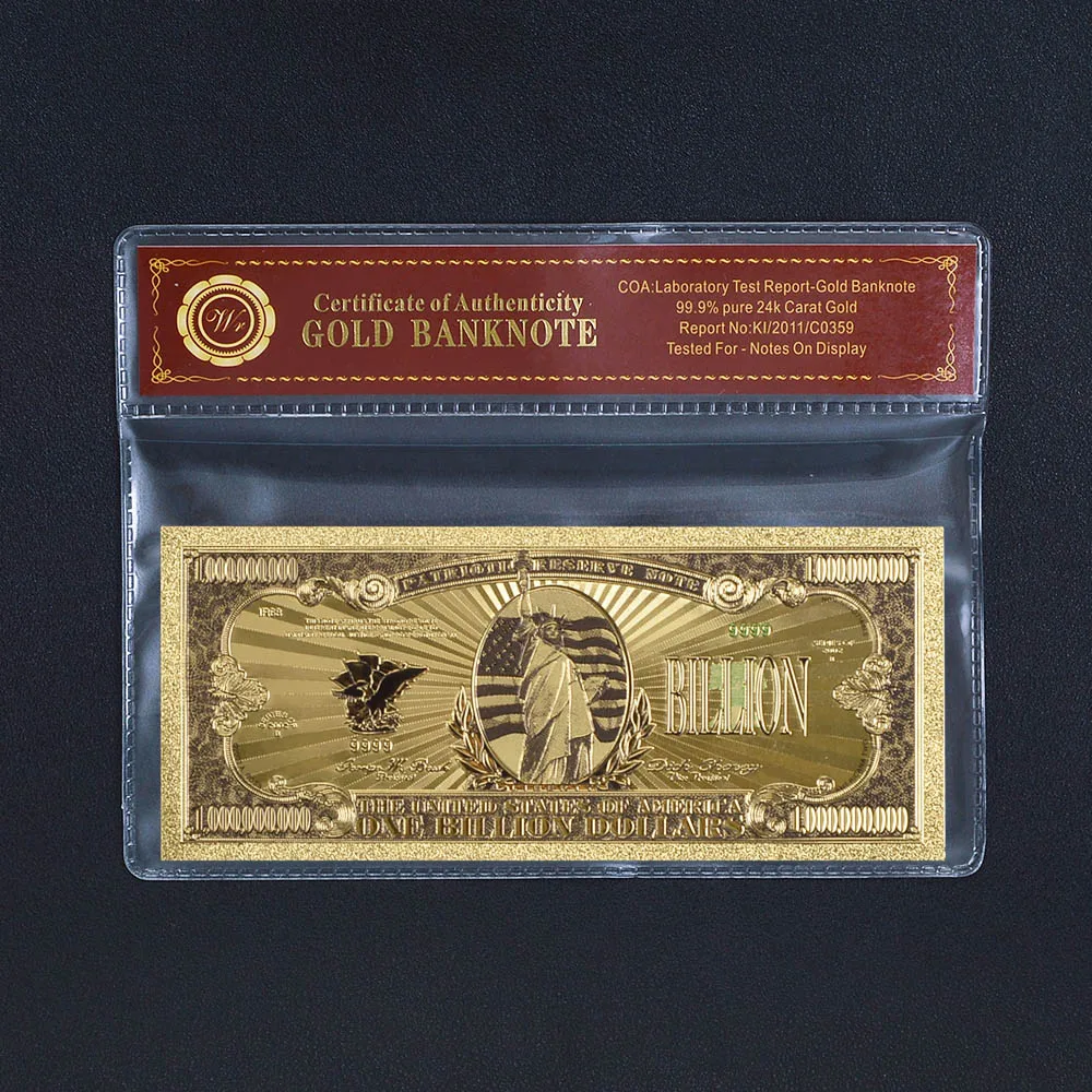 WR US Fake Money 20 Dollar Gold Banknotes with Frame American 100 Trump Bills Non-currency Collections Gift Dropshipping | Дом и сад