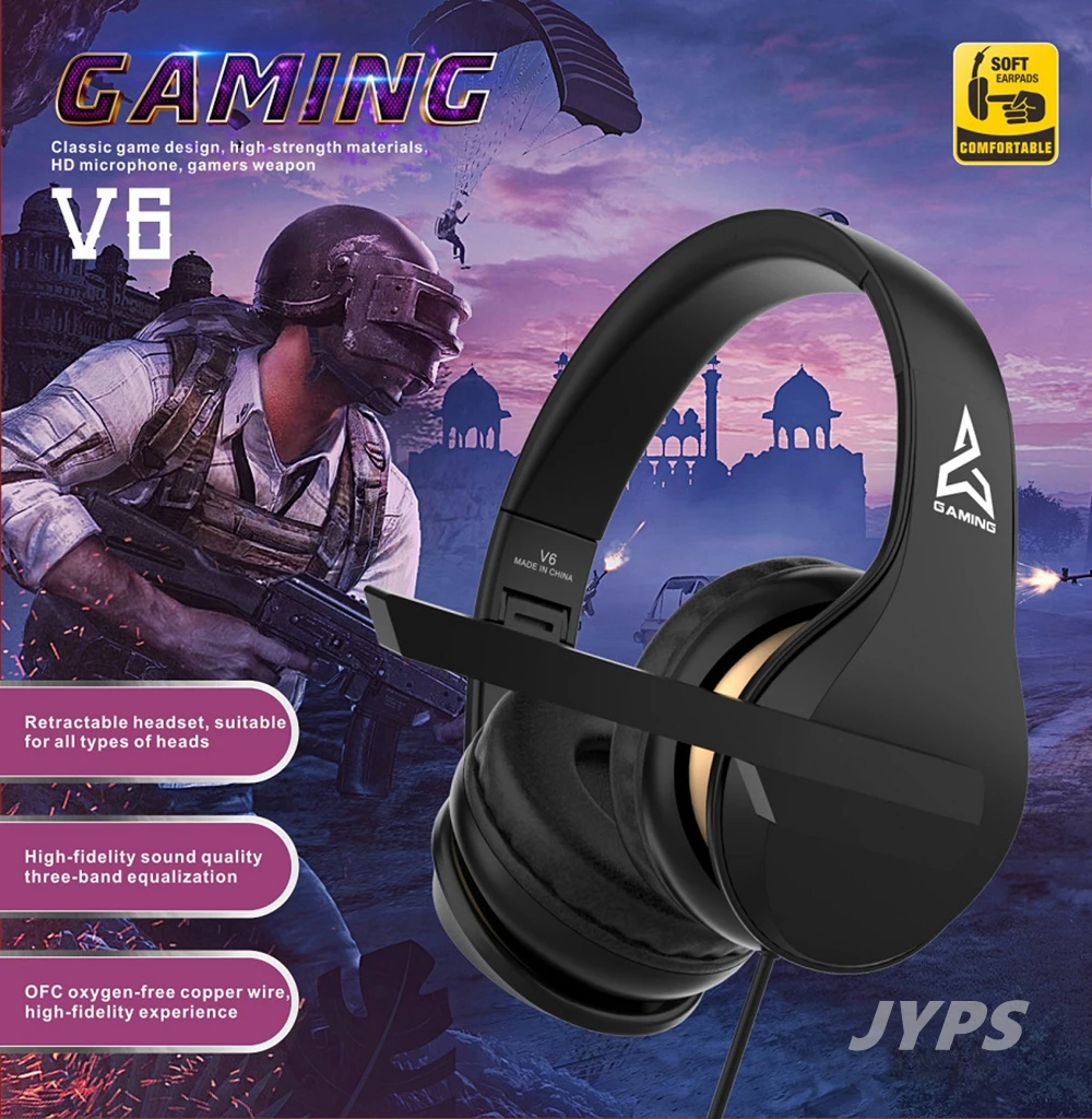 Супер стереонаушники для телефона геймерские наушники с микрофоном проводная