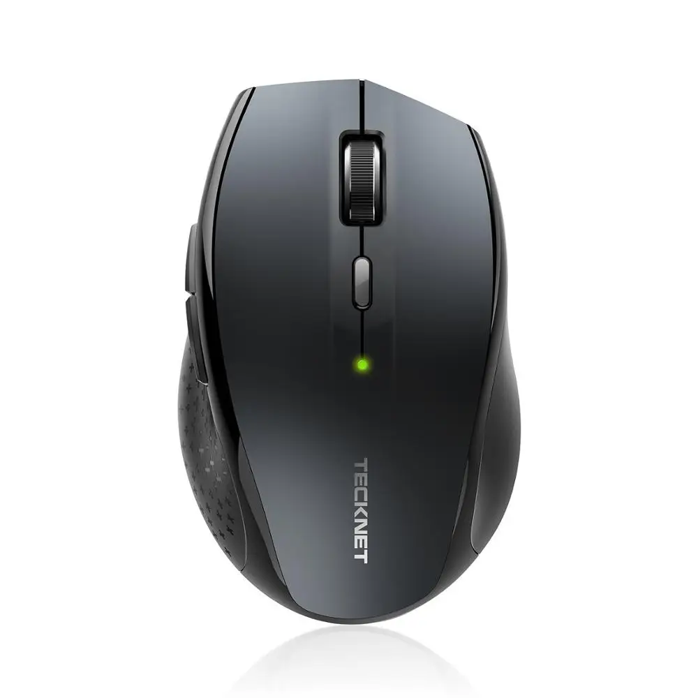 Grey TeckNet оптическая беспроводная мышь 6 кнопок 4800 dpi с 2,4 ГГц USB Беспроводная компьютерная эргономичная мышь для геймера Mause для ноутбука ПК - Цвет: Grey