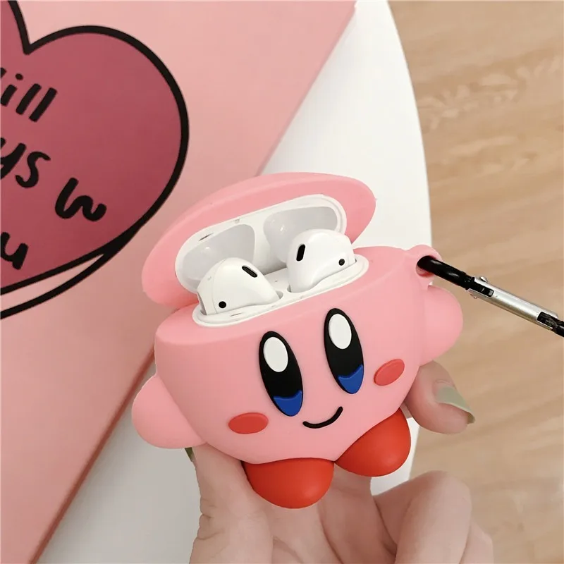 Чехол для наушников с рисунком из мультфильма Kirby Apple Airpods 2 силиконовый чехол