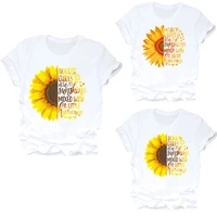 january december girl sunflower print tee shirt femme 90s 00s birthday gift summer clothes women white t shirt top friend tshirt