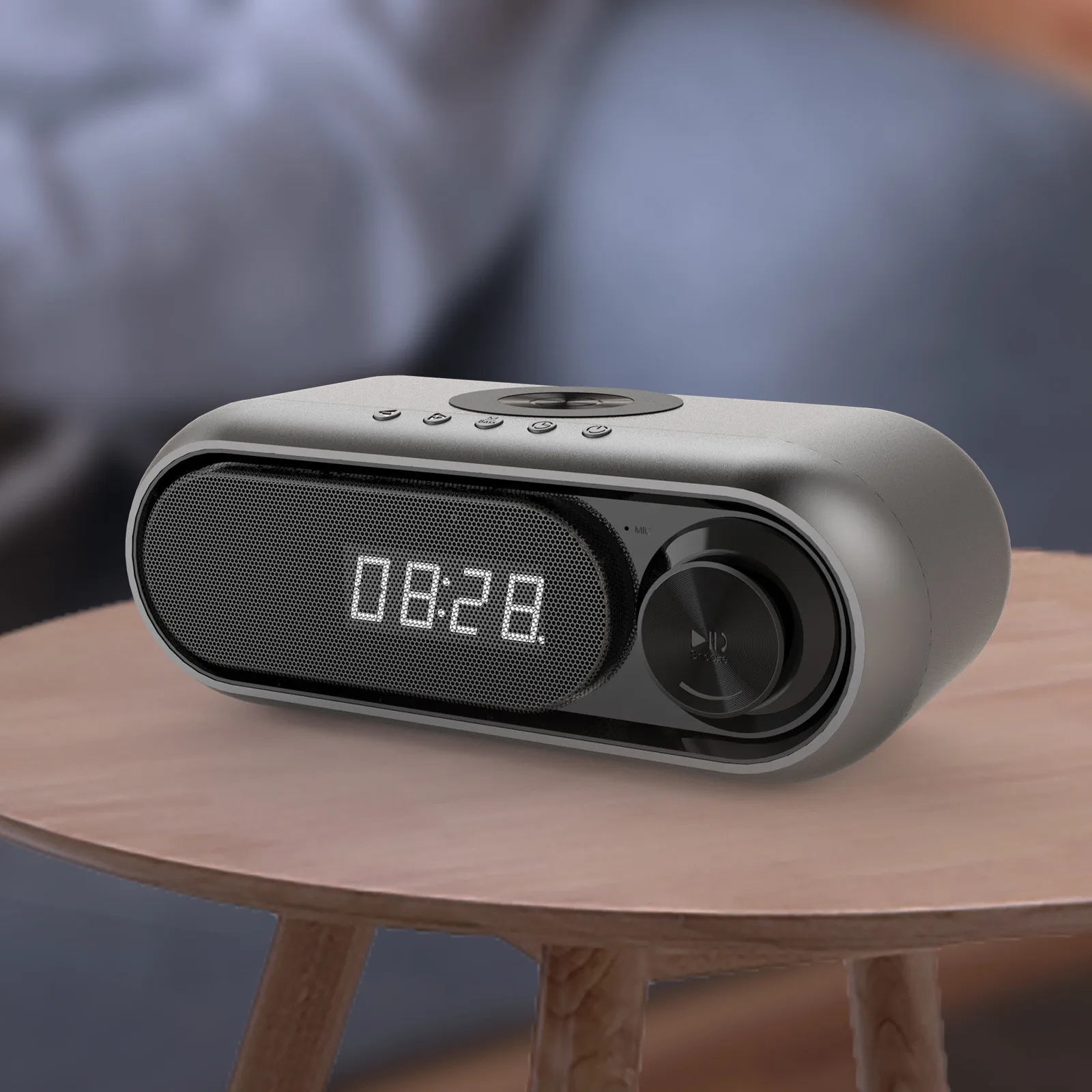 2021 NEW wireless bluetooth speaker charging LED clock alarm FM radio TF card with charger high quality | Электроника