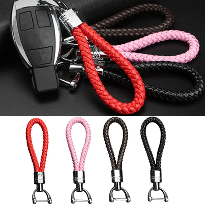 

Fashion Automobiles Braided Keychains 4 Colors Car Woven Rope Key Chain Auto Truck Keyring for Vehicle Ornaments Accessories