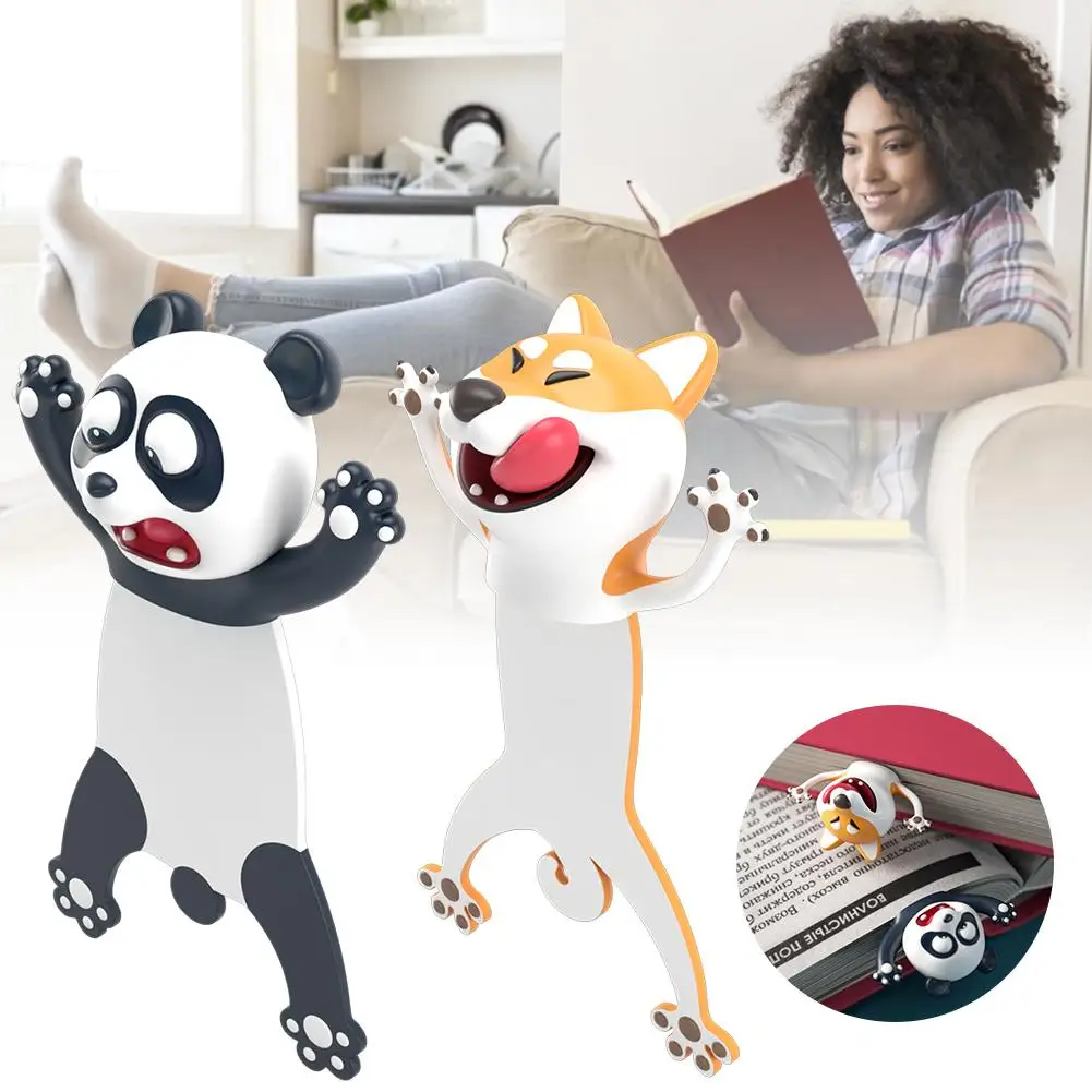 3D стерео закладки мультфильм новинка животное Оригинальные милые ПВХ вечерние